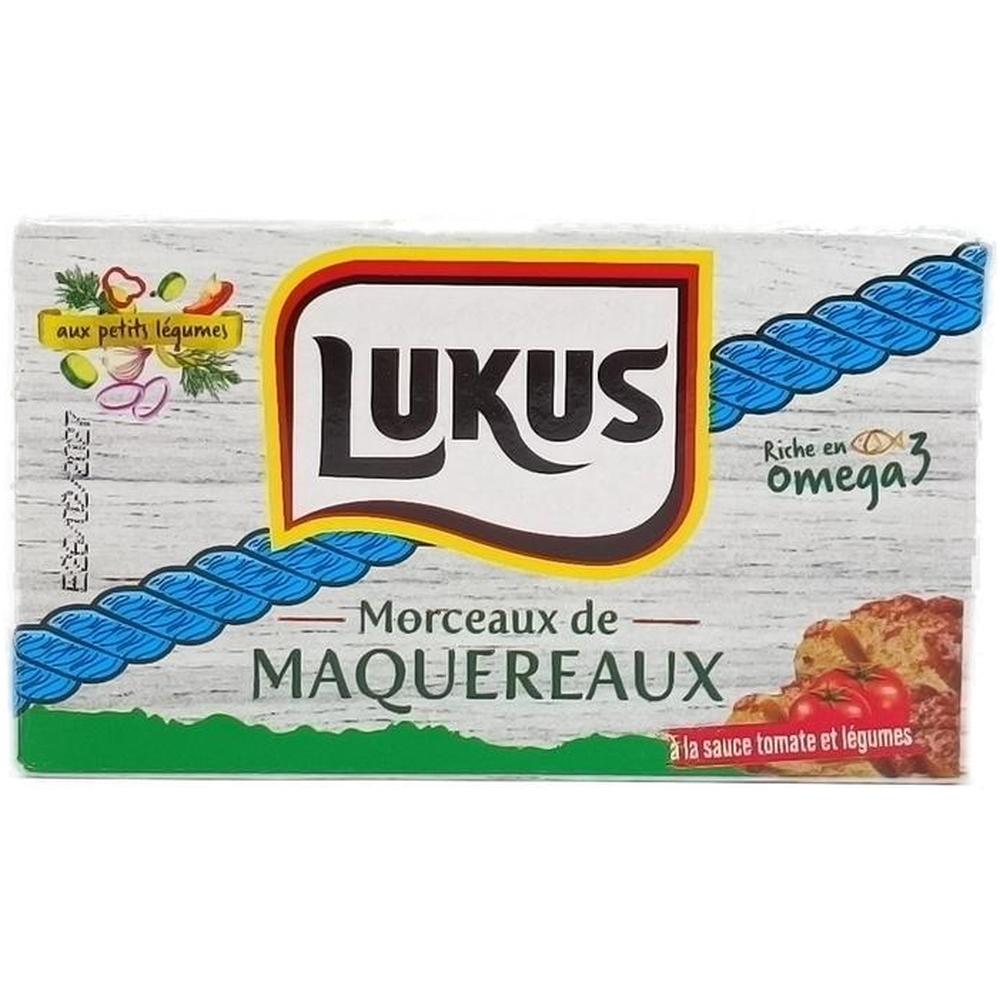 Maquereaux Morceaux à la sauce Tomate & Légumes Lukus 125g