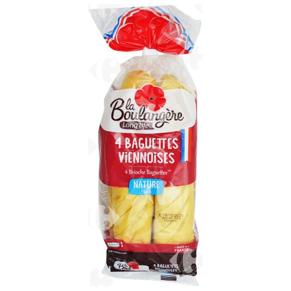 [628518] Baguettes Viennoises Nature La Boulangère 4 pièces 340g