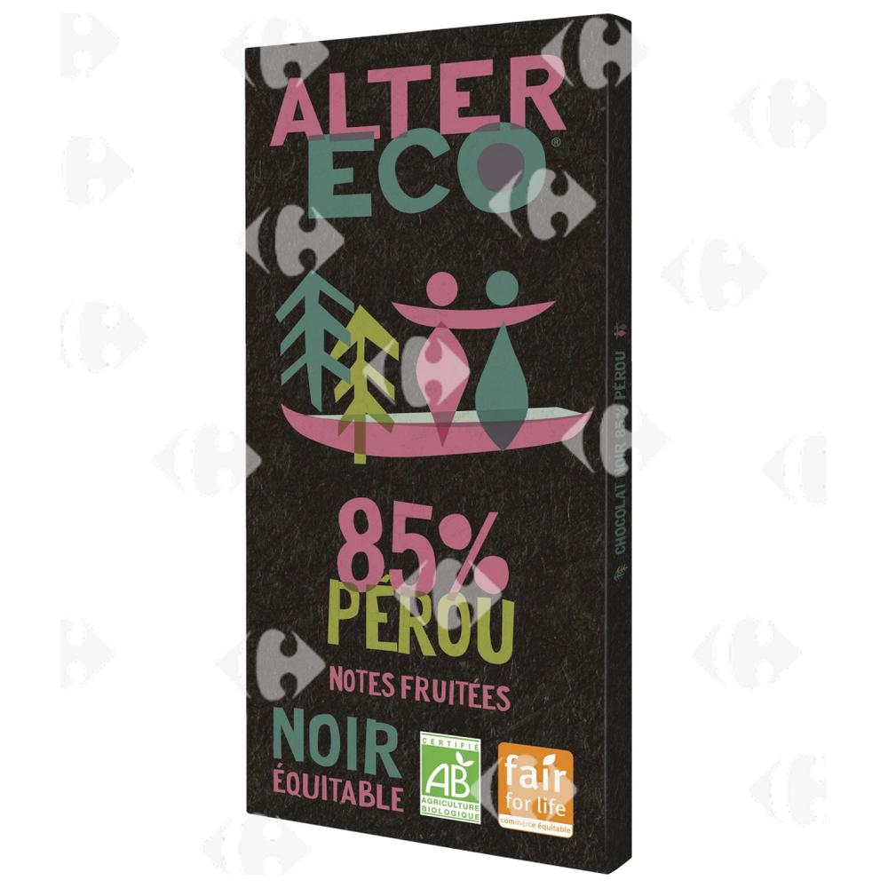 [666755] Tablette de Chocolat Noir Bio Pérou 85% de Cacao Alter Eco 100g