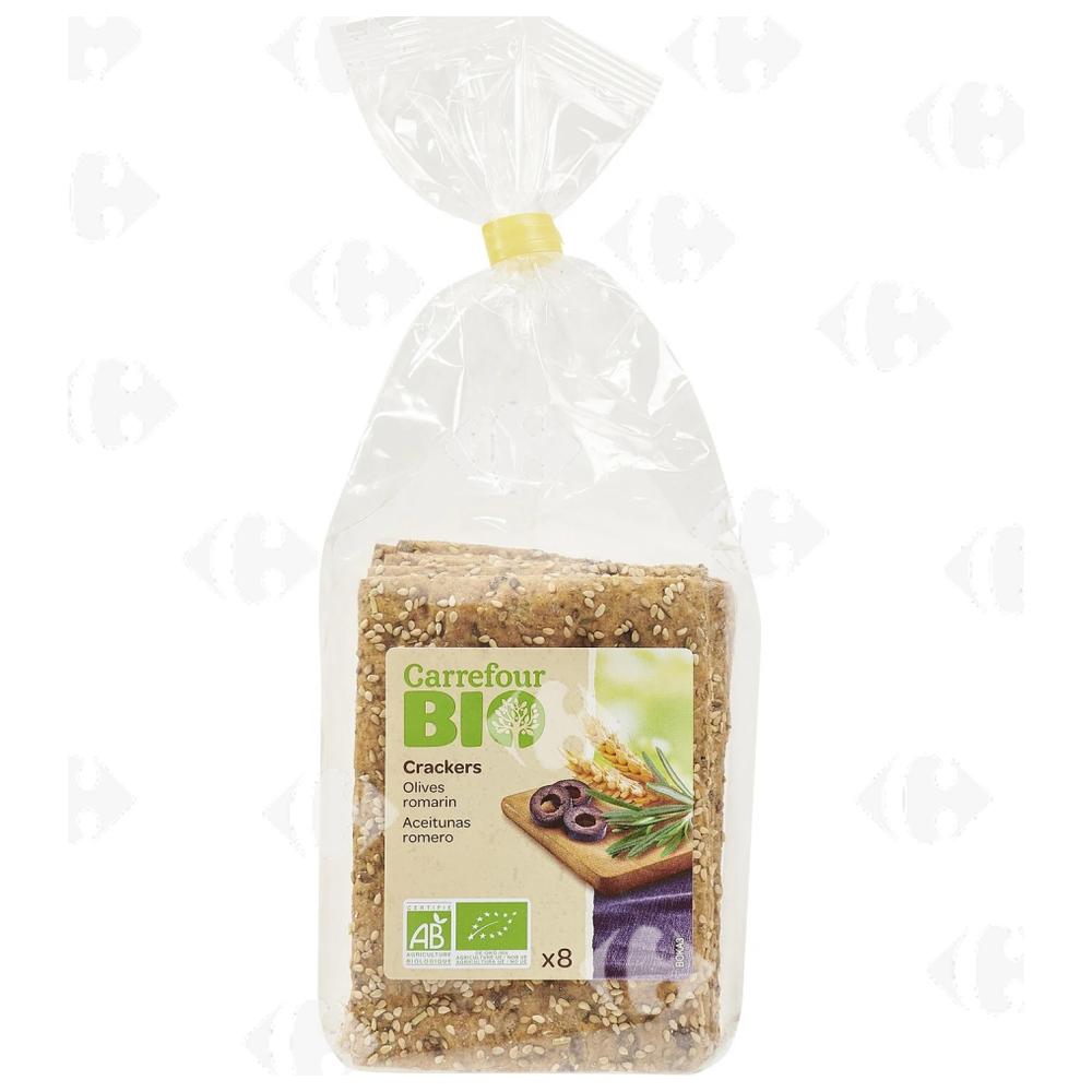 [666778] Crackers Bio Olives Romarin Carrefour Bio 8x200g