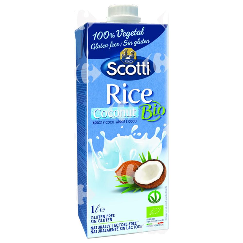 Boisson Végétale de Riz et de Coco Bio sans Gluten Scotti 1L