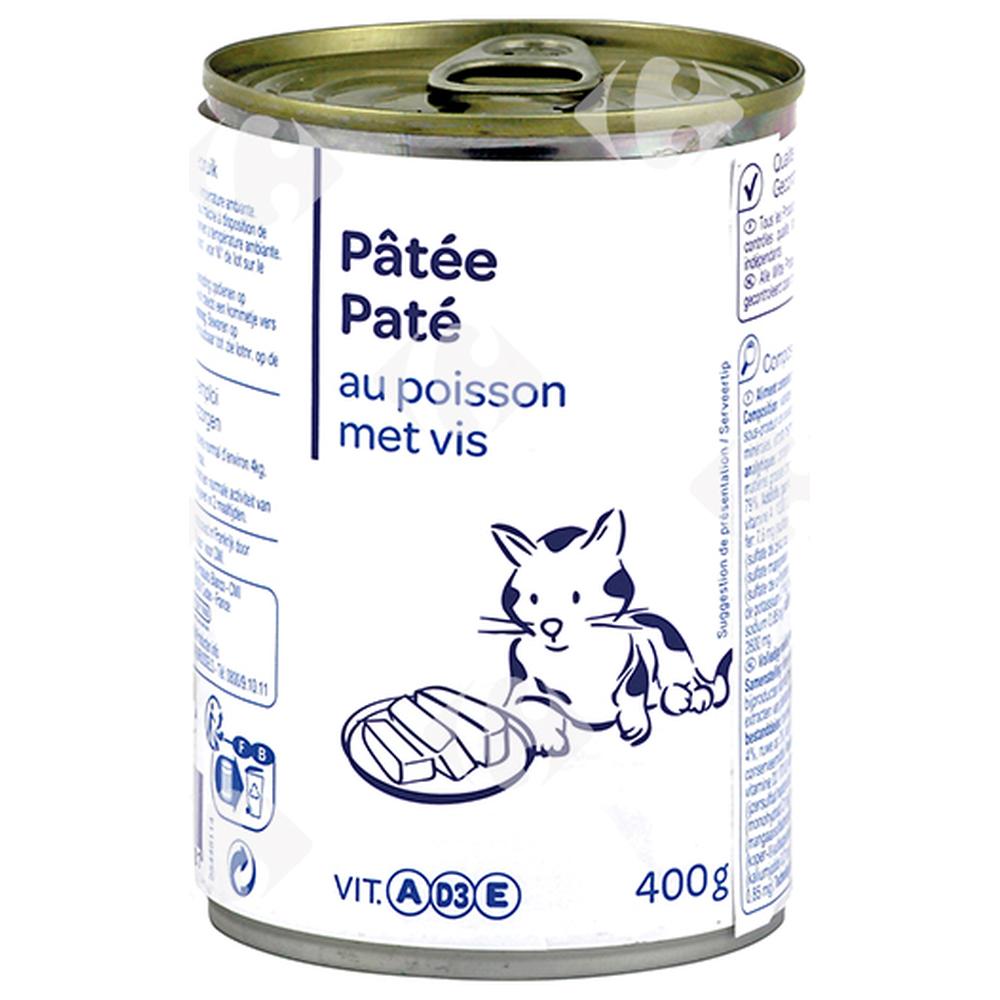 [423233] Pâtée au Poisson pour Chats Carrefour Blanc 400g