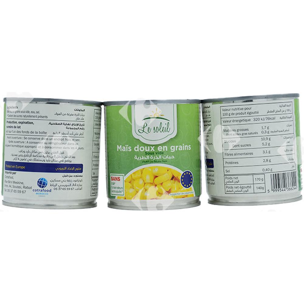 Maïs Le Soleil 3x150g