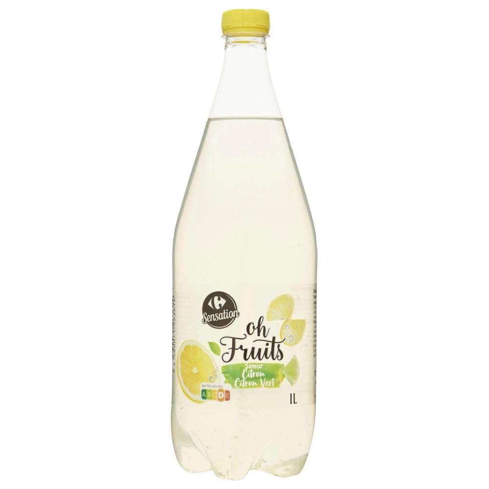[691398] Eau Gazeuse Aromatisée Citron Citron Vert Carrefour 1L