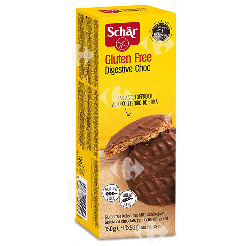 [603393] Biscuits Digestive Chocolatés Sans Gluten Schar 150g