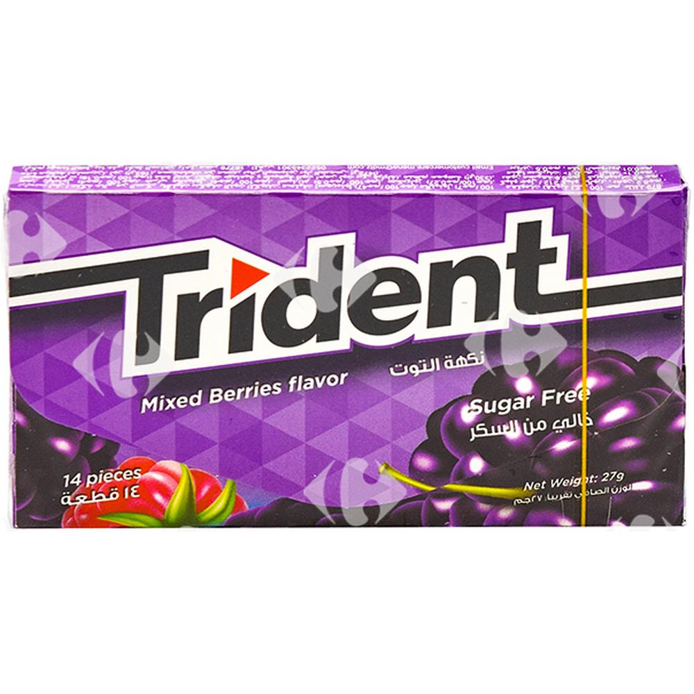 [599113] Chewing-Gum Fruits Rouges Mixés sans Sucres Trident 14 unités