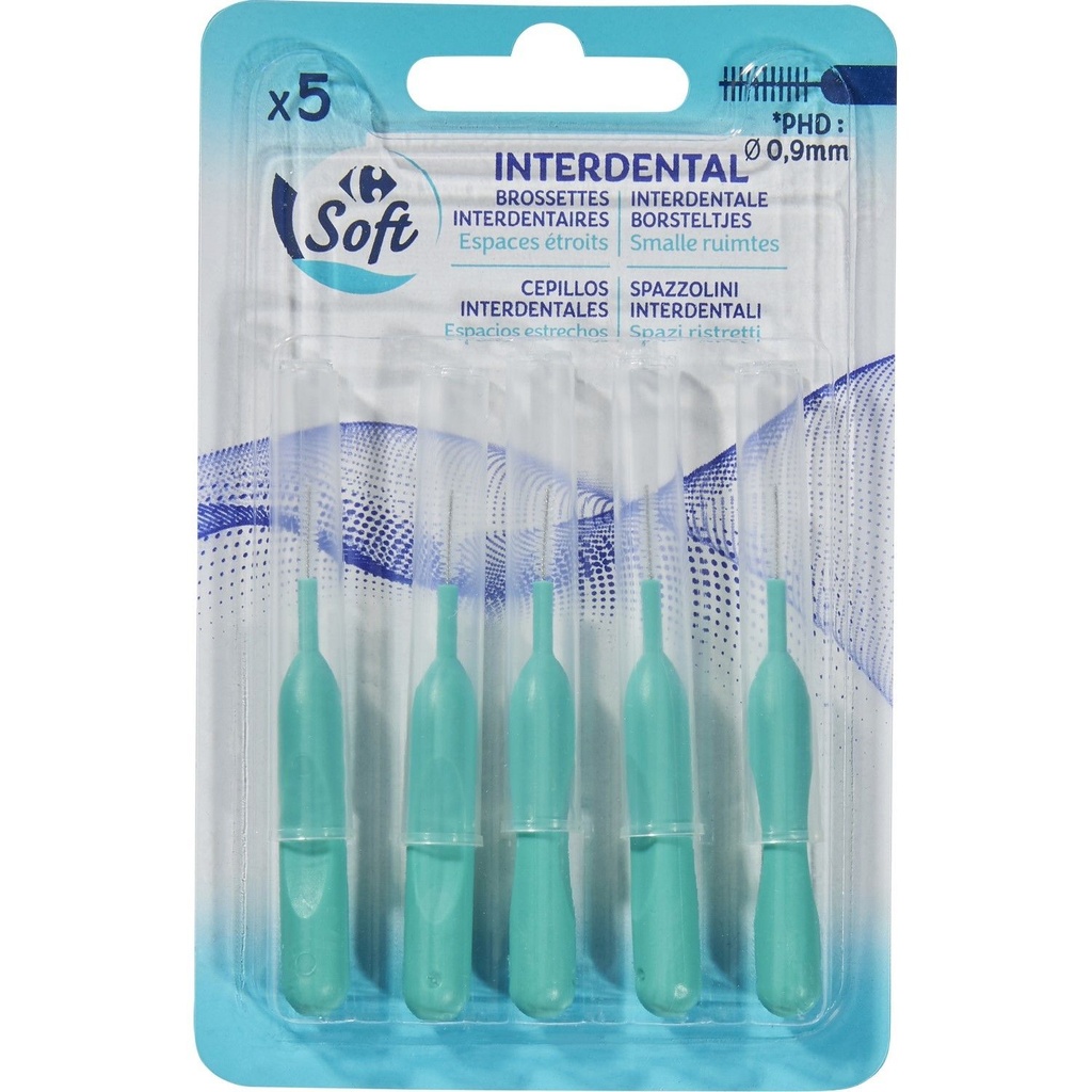 [530689] Brossettes Interdentaires Carrefour 5 unités