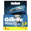 Recharges de lames de rasoir Mach 3 Turbo Gillette 4 unités
