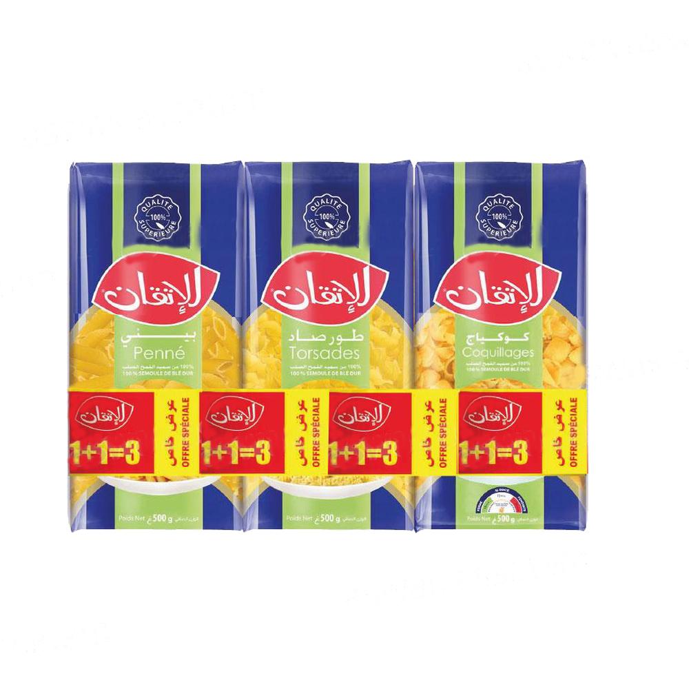 [505536] Packs de 2 Pâtes Courtes Itkane 500g +1 Gratuit