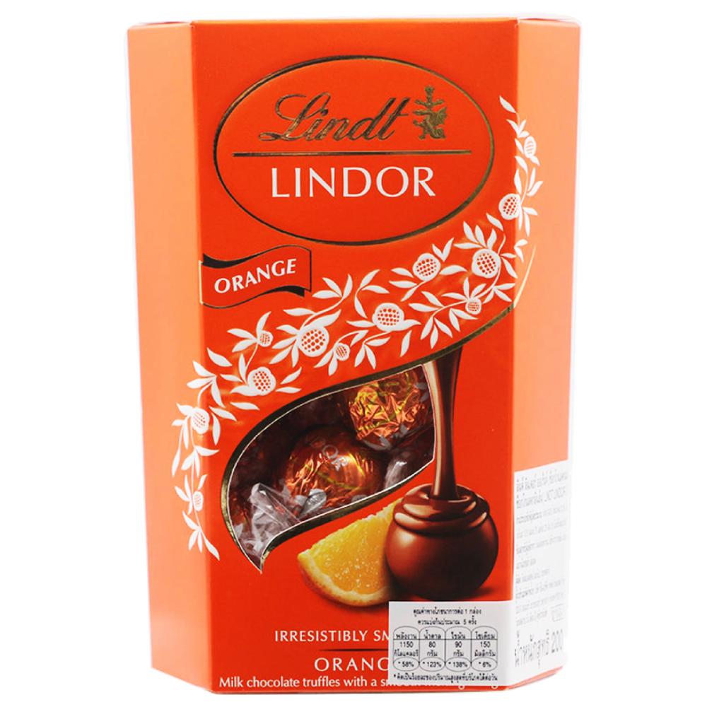 Cornet Milk Orange Lindor 200g