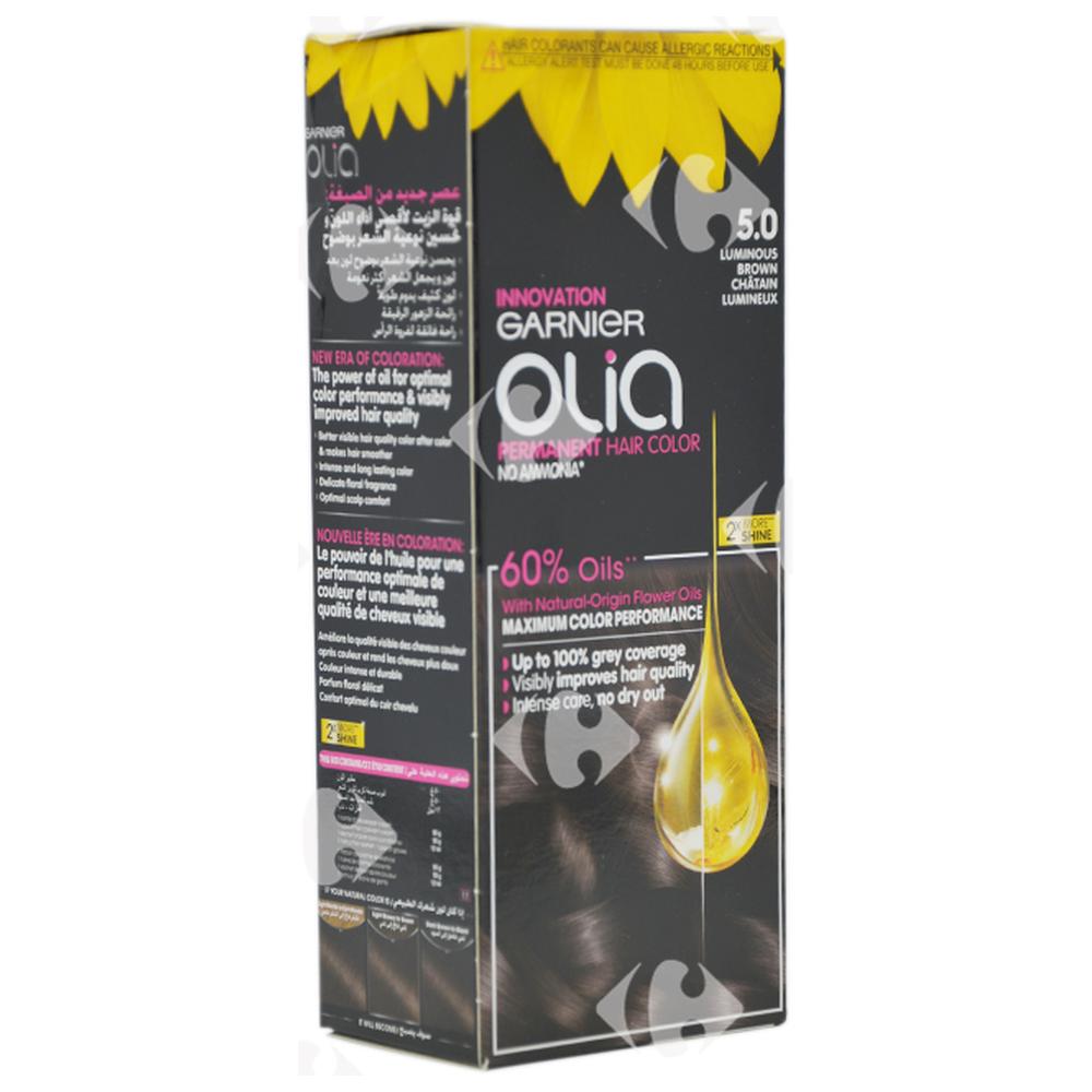 [650574] Coloration aux Huiles sans Ammoniaque Châtain Lumineux 5,0 Olia