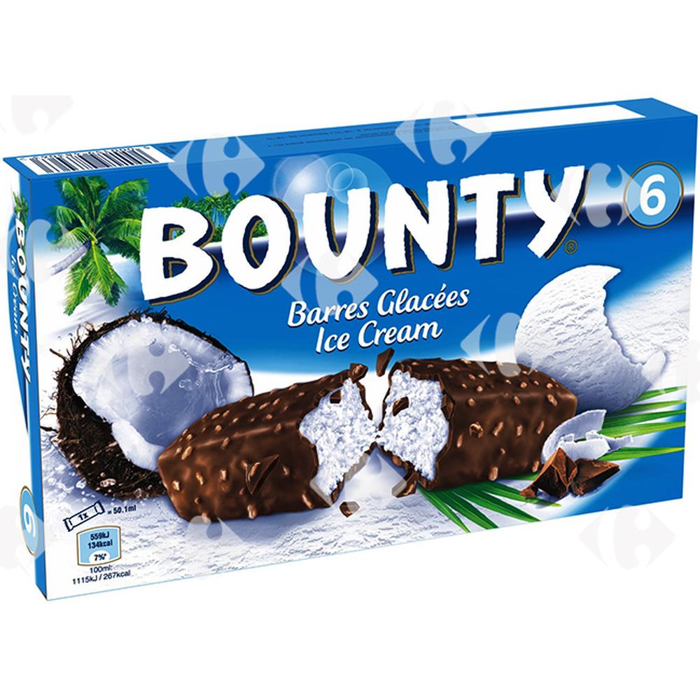 [645880] Barres Glacées Bounty 6 pièces 300ml