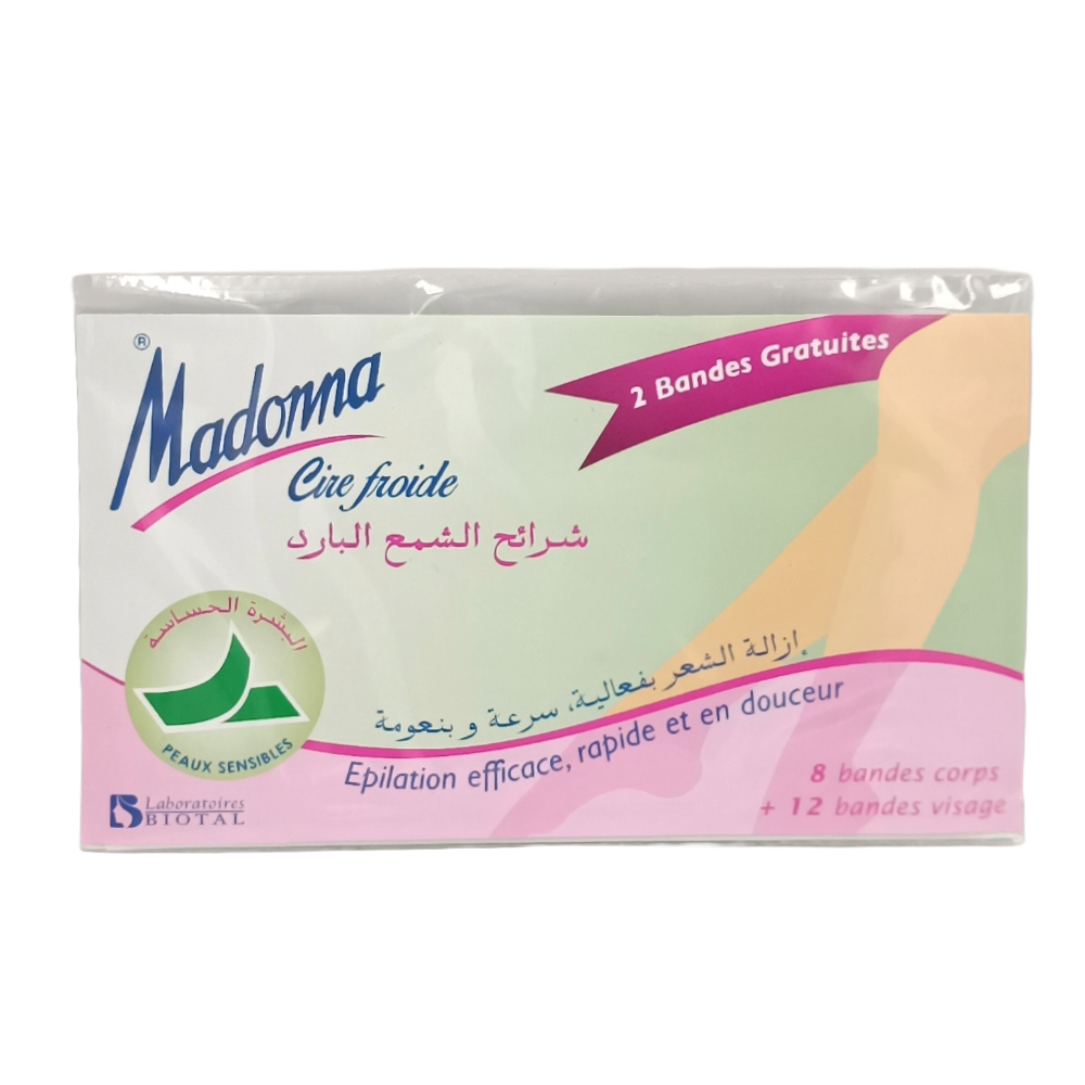 [24504] Bandes Dépilatoires Vertes Madonna 5 unités