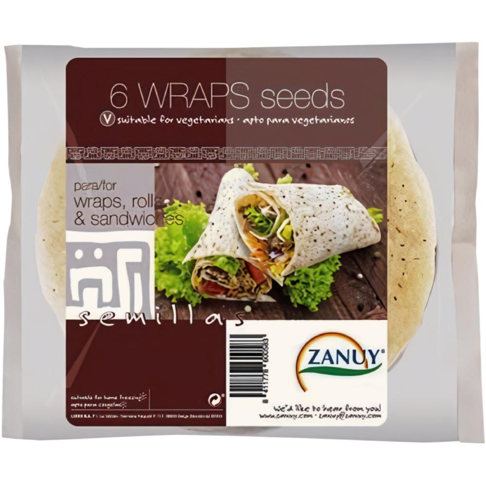 [695673] Tortilla Wraps Méditerranéenne Chia et Grains 100% Huile d'Olive Zanuy 240g