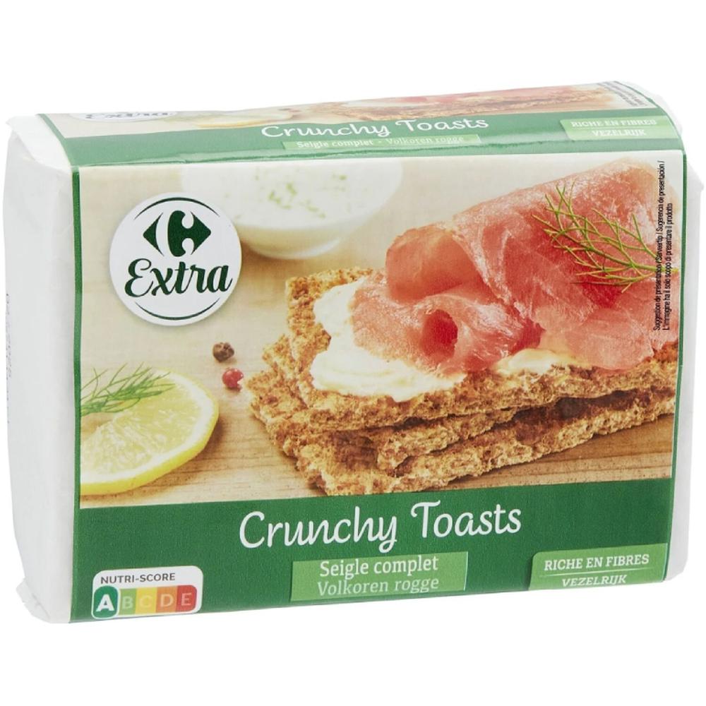 [644108] Tartine Crackers Croustillantes Seigle Complet Carrefour 250g