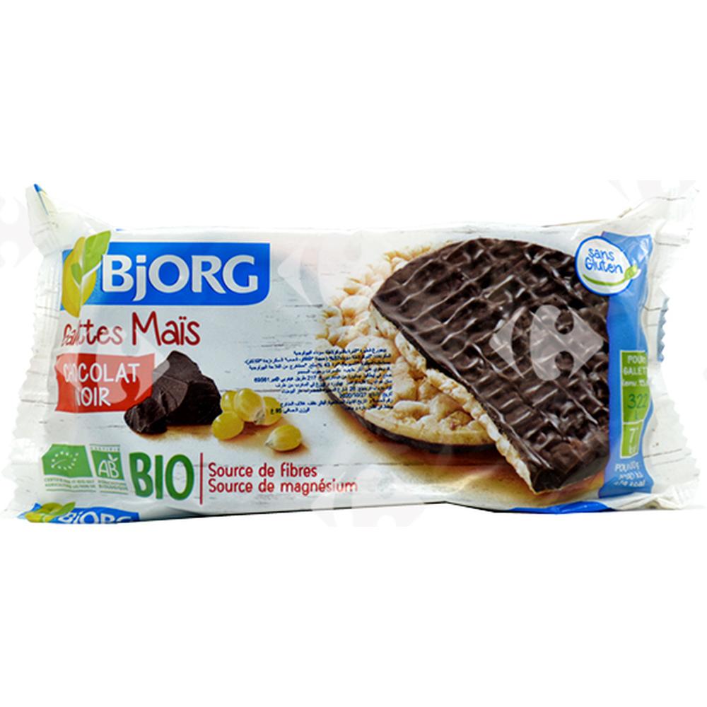[624029] Galettes de Maïs au Chocolat Noir Bio Bjorg 130g