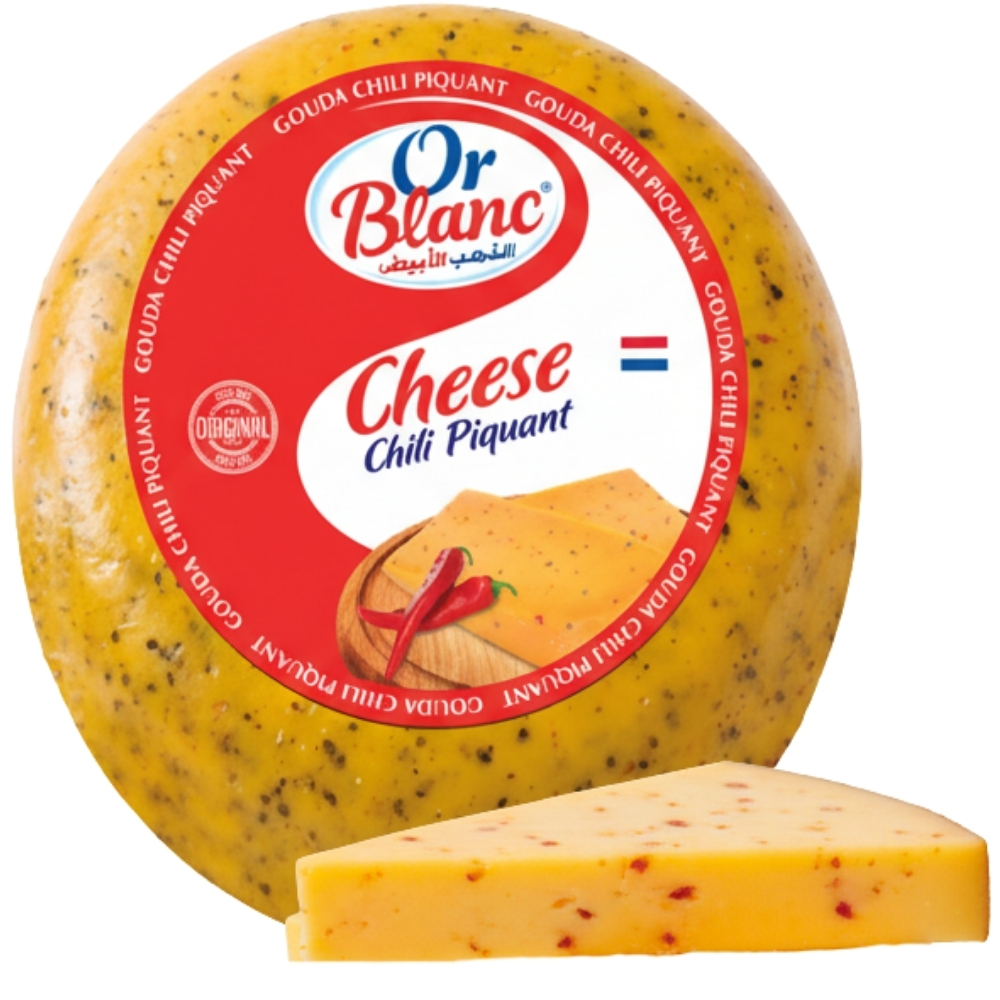 [622048] Fromage Gouda Chili Piquant Or Blanc 100g