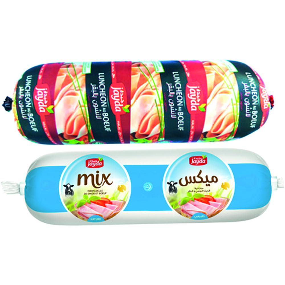 [646603] Lot Duo Luncheon-Mortadelle Mix Nature Jayda 2 unités 300g