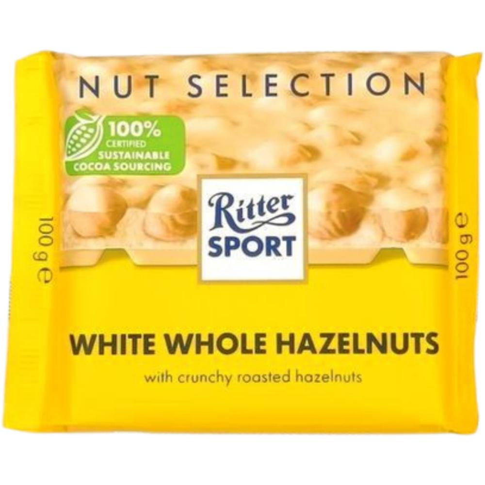Tablette de Chocolat Blanc aux Noisettes Entières Ritter Sport 100g