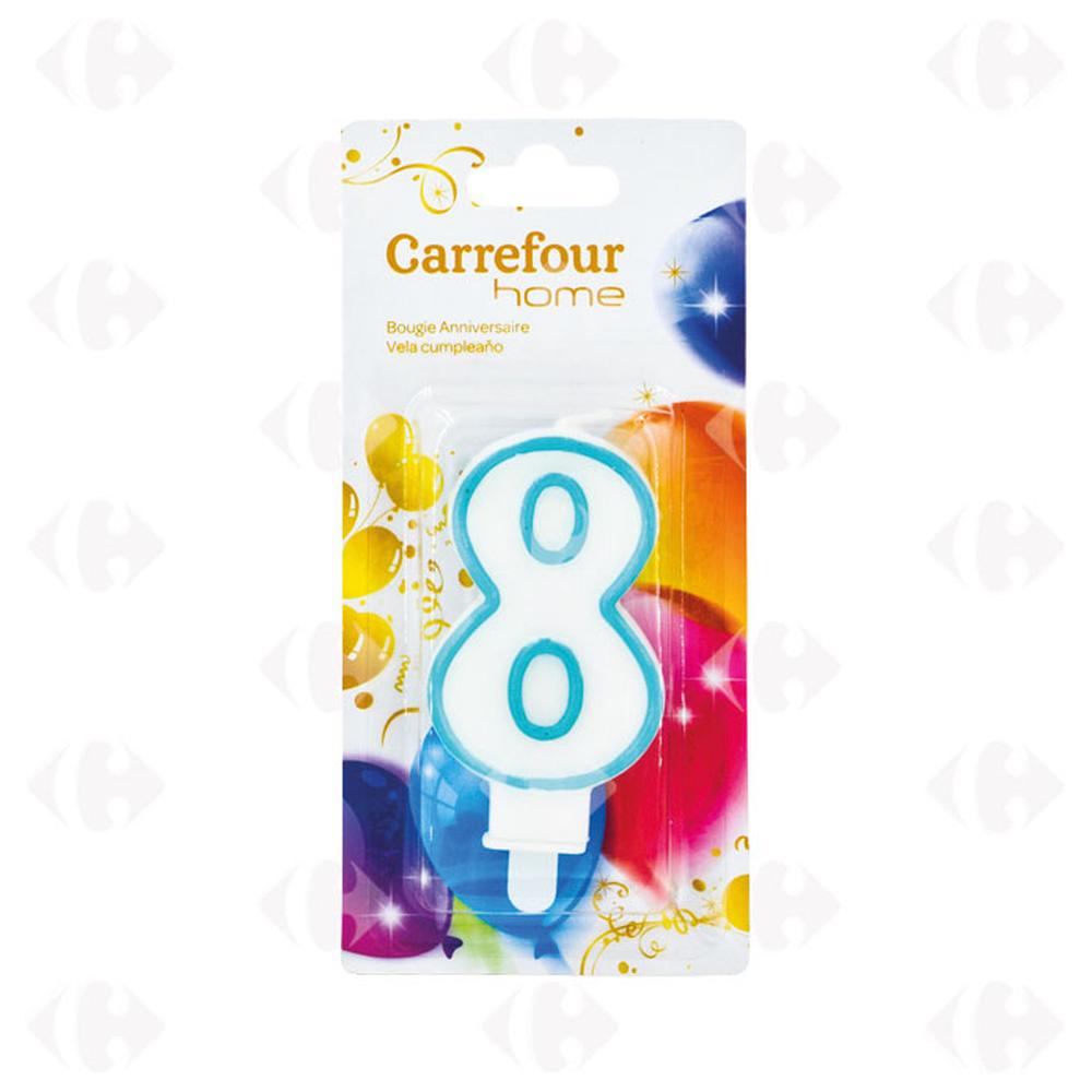 Bougie d'Anniversaire Chiffre 8 Carrefour Home 1 unité