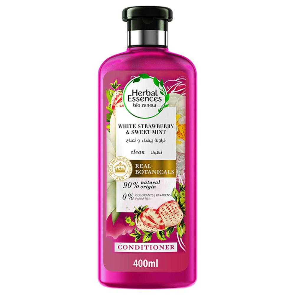 Après Shampooing nettoyant Bio Renew Fraise Blanche et Menthe Douce Herbal Essences 400ml
