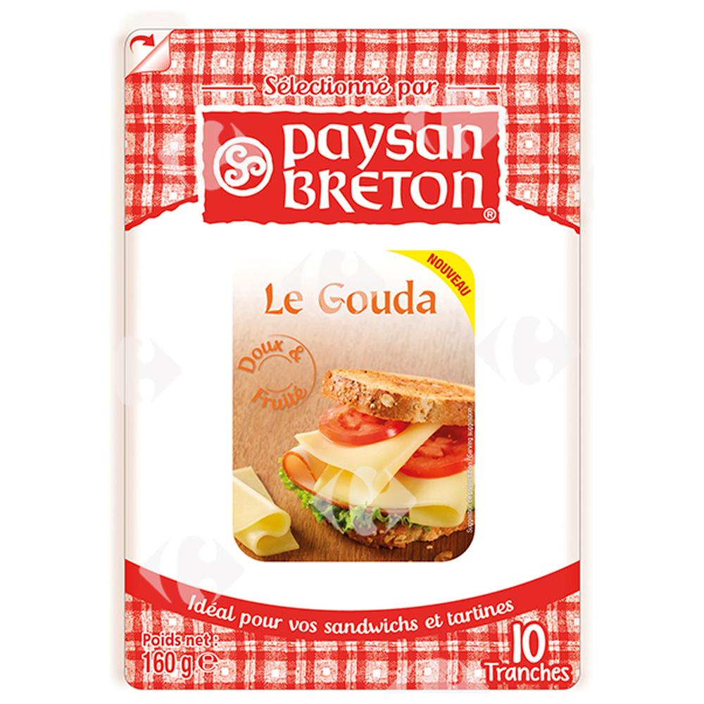 Gouda Jeune en Tranches Paysan Breton 160g