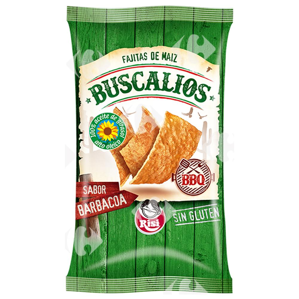 [661690] Chips Fajitas de Maïs Buscalios Barbecue Sans Gluten Risi 140g