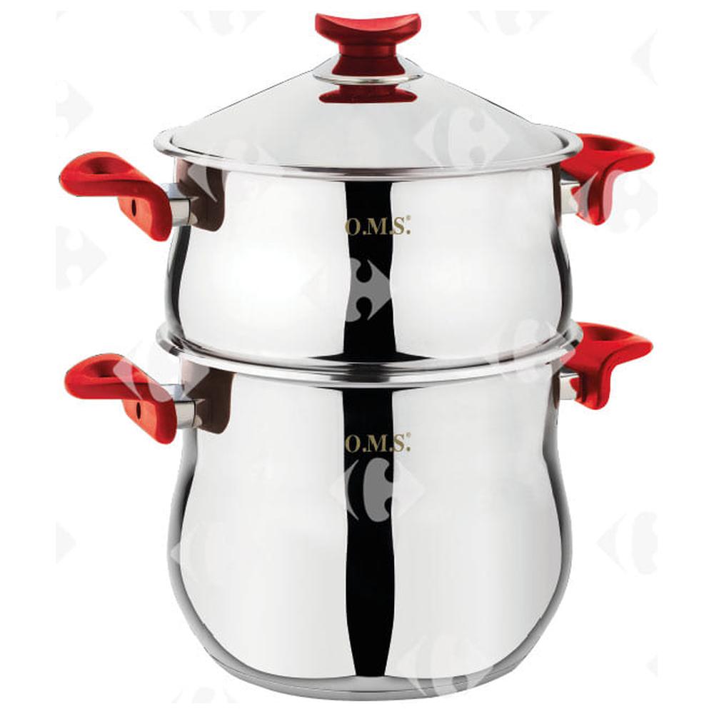 [628210] Couscoussier 13/16L Inox Oms 30cm