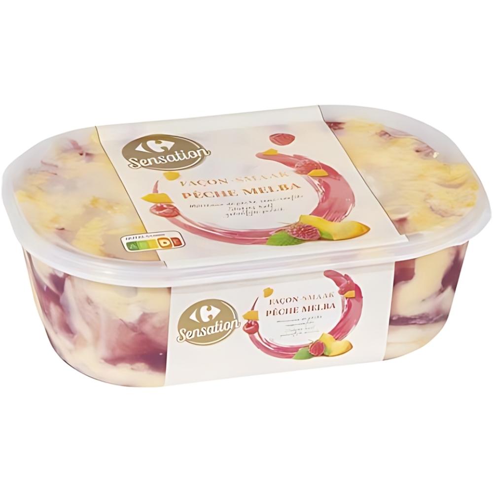 [521990] Crème Glacée Pêche Melba en Bac Carrefour 900ml