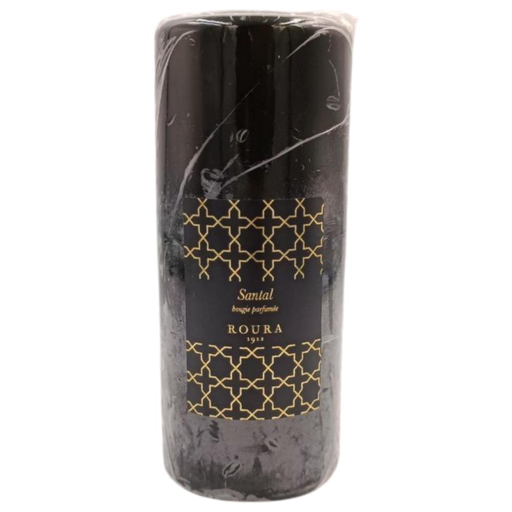 Bougie Cylindrique Noire Parfumée au Bois de Santal 150x60mm
