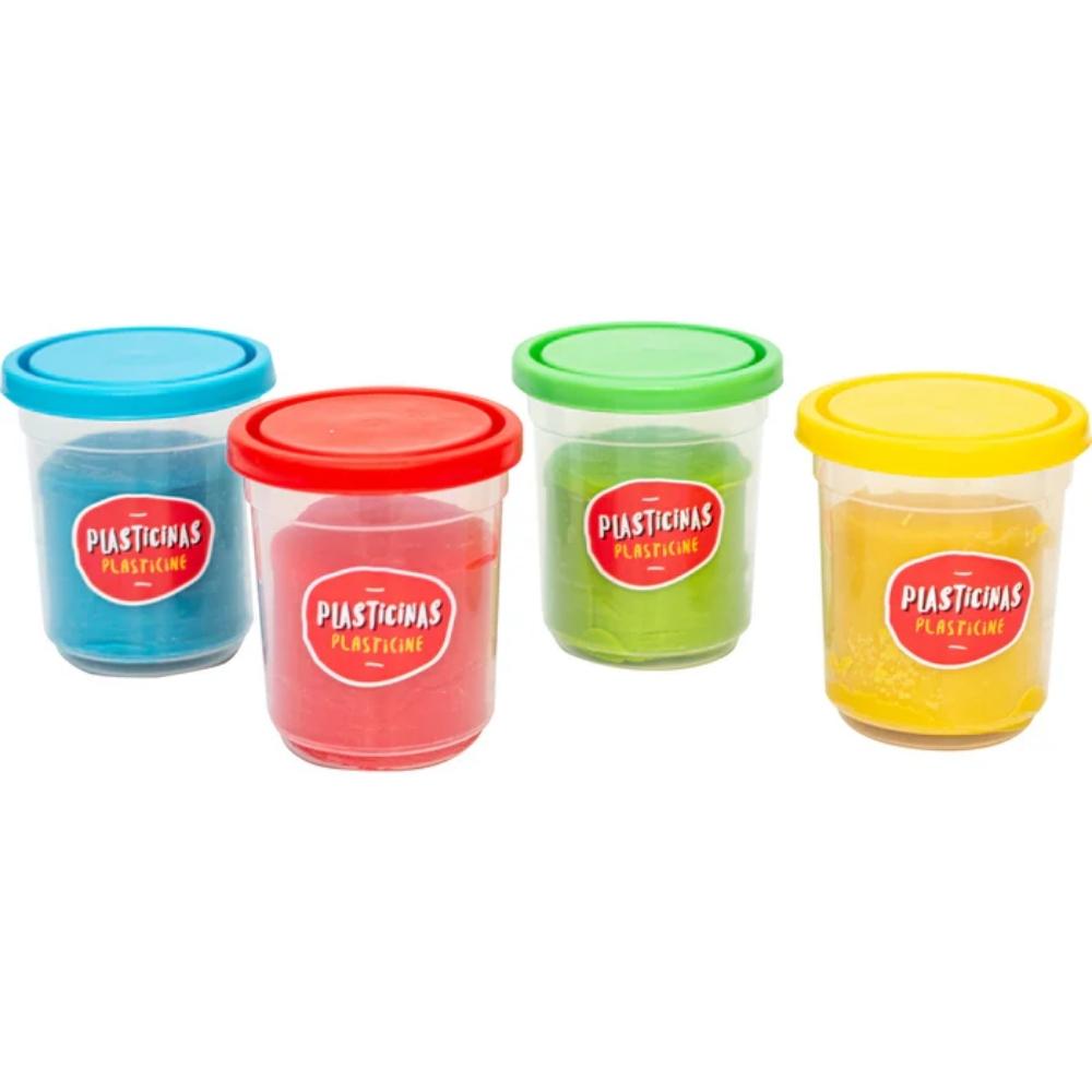 Pack Pâte à Modeller 4 Pots Zoko-Plasticinas