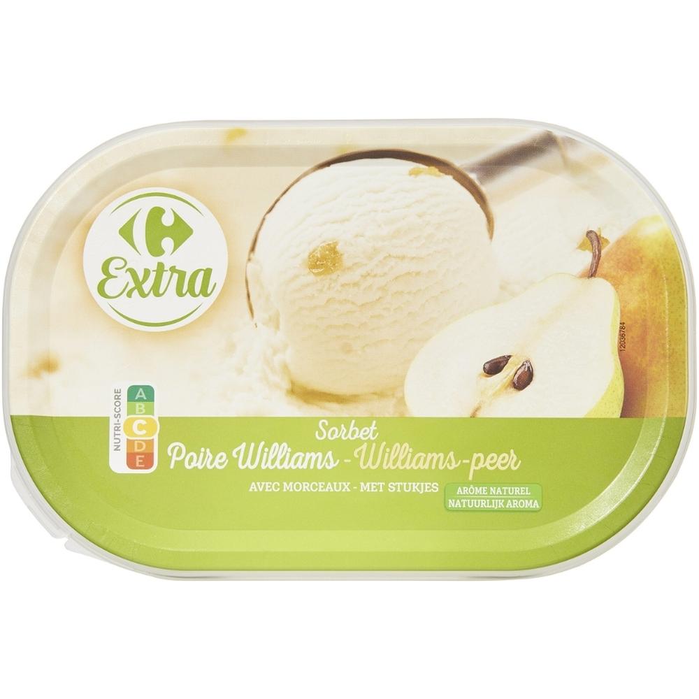 [188754] Sorbet Glace aux Poires Williams en Bac Carrefour 1L.