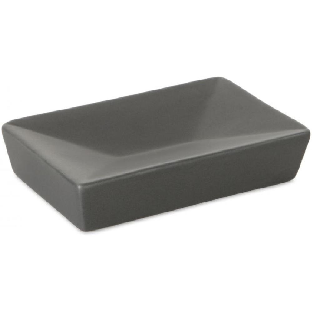 Porte-Savon Thai Gris Anthracite en Céramique.
