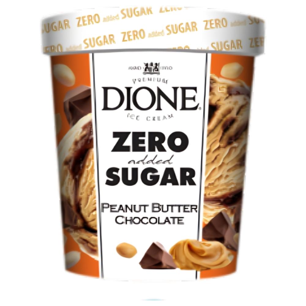 [707865] Pot Glace Peanut Butter Sans Sucre Dione 475ml.