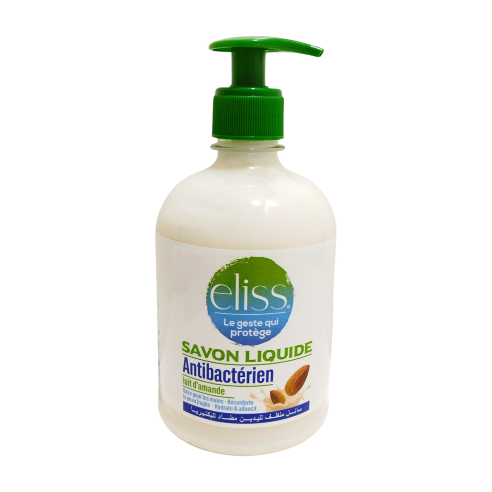 [670427] Savon Liquide Antibactérien Lait d'Amande Eliss 500ml.