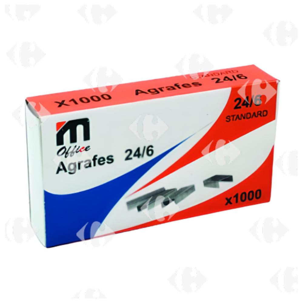 [557490] Boîte Agrafe 24/6 Standard M Office 1000 unités