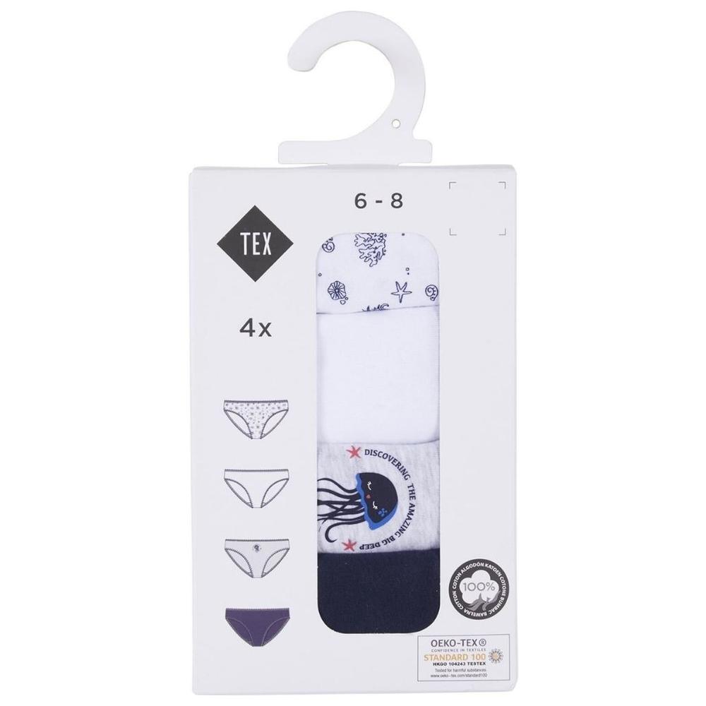 [719574] Culotte pour fille Navy Tex Home 4 pièces