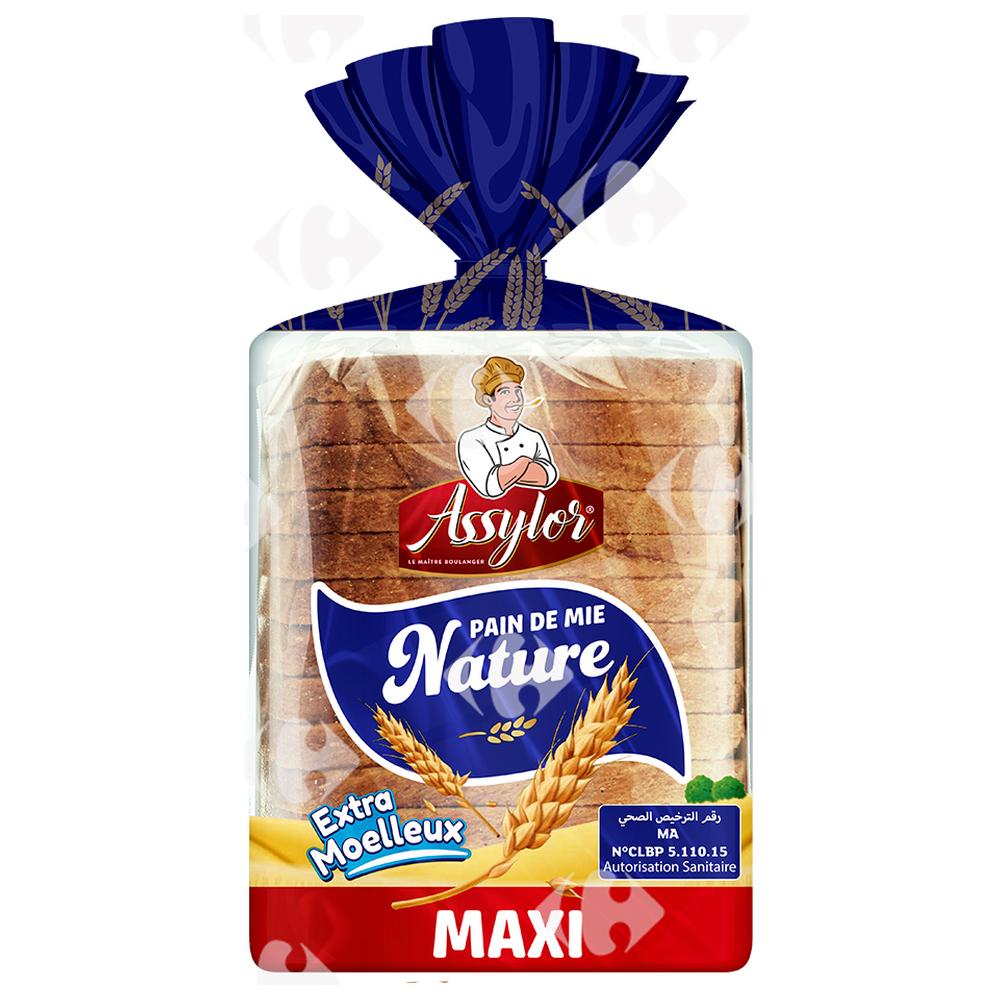 Pain de Mie Familial nature Assylor 15 tranches 520g.