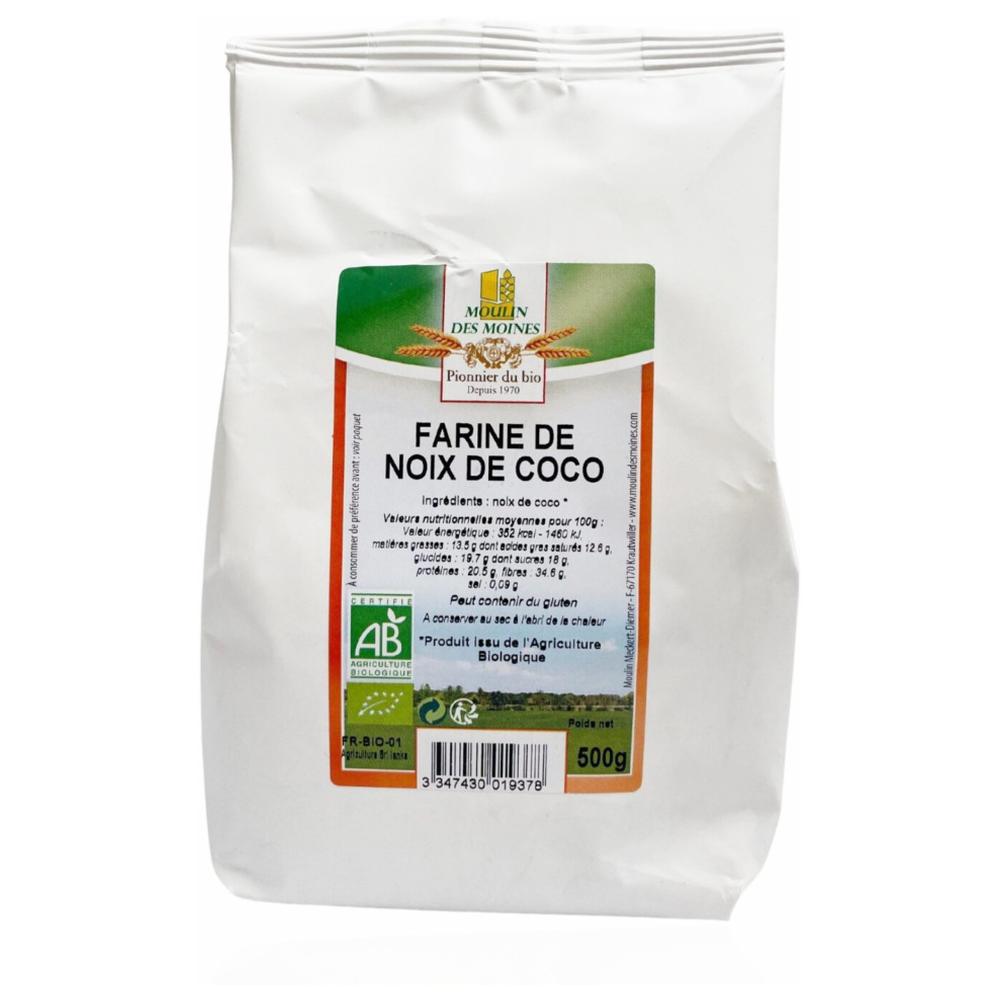Farine de Coco Bio Moulin Des Moines 500g.