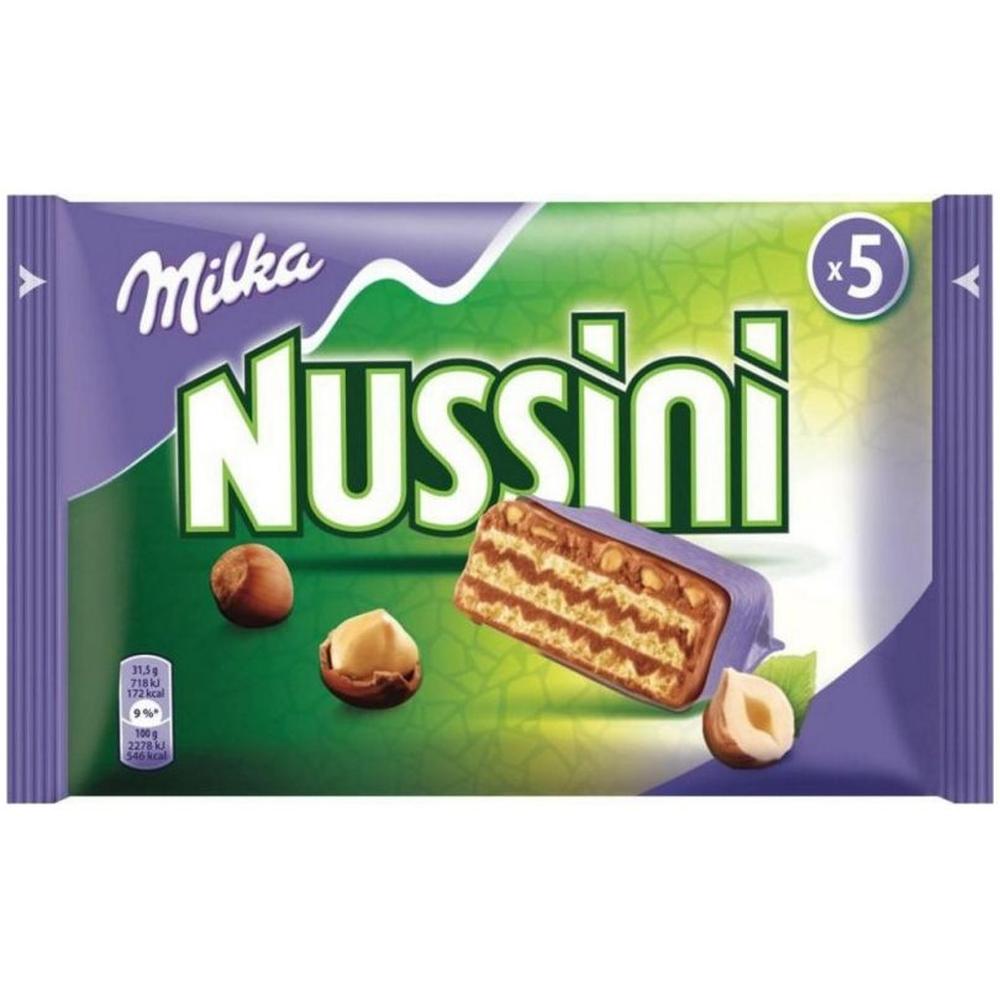 Barres Chocolat Noisettes Nussini Milka 5x31g
