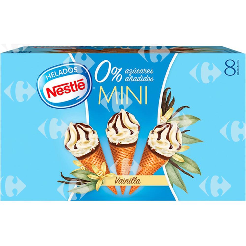 [682170] Mini Cornet à la Vanille 0% Sucre Nestlé 8x60ml.