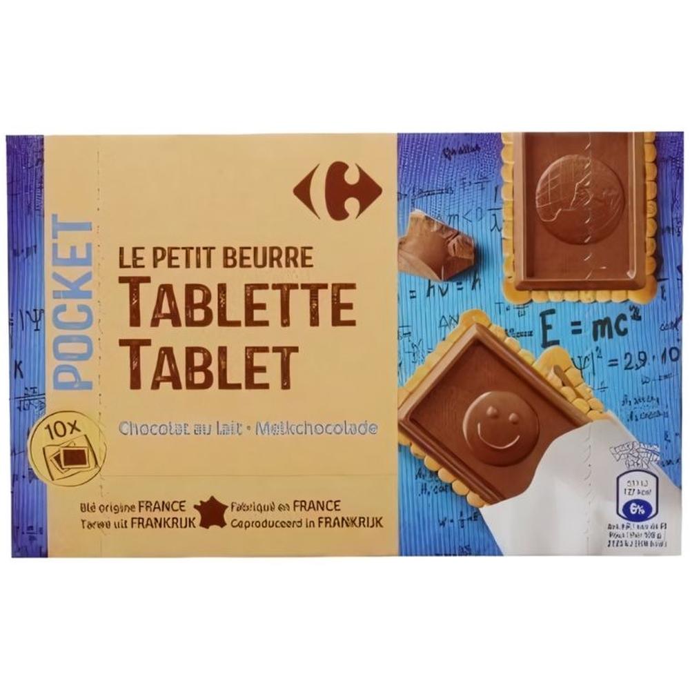 Biscuits Tablette Chocolat Lait Pocket Carrefour Classic 250g