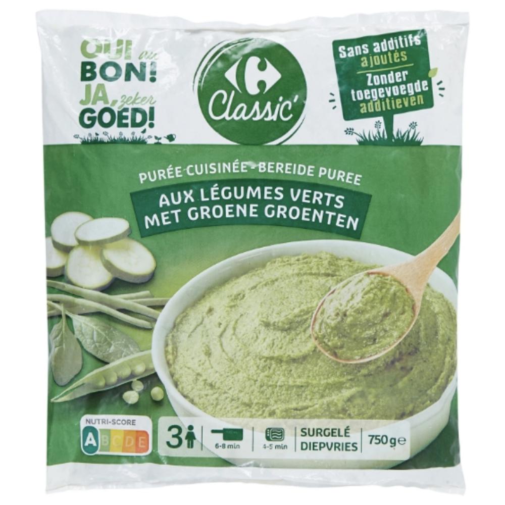 [692258] Purée 4 Légumes Verts Carrefour Classic 750g.