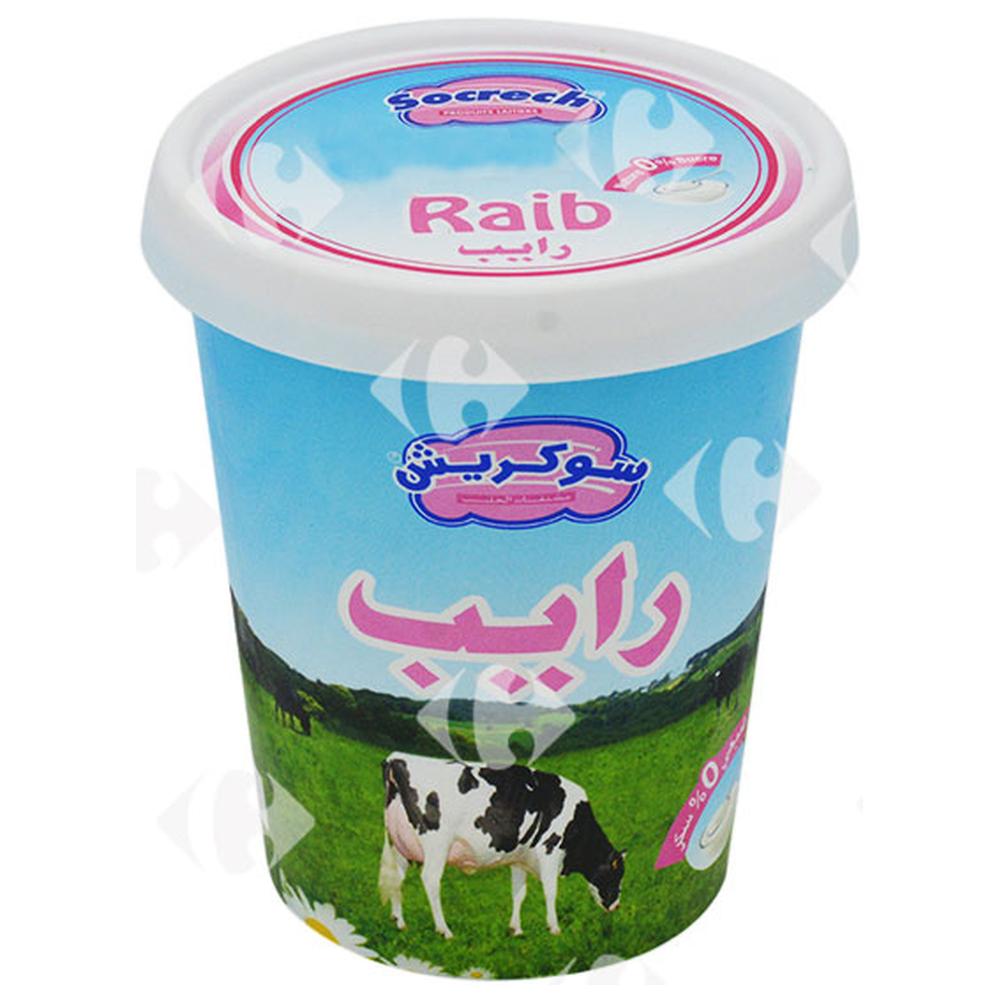 [635879] Yaourt Raïb Nature Sans Sucre Socrech 380g.