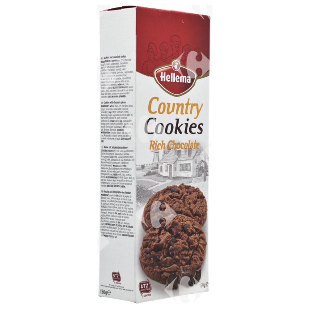 [664186] Cookies Country Riche Chocolat Hellema 150g.
