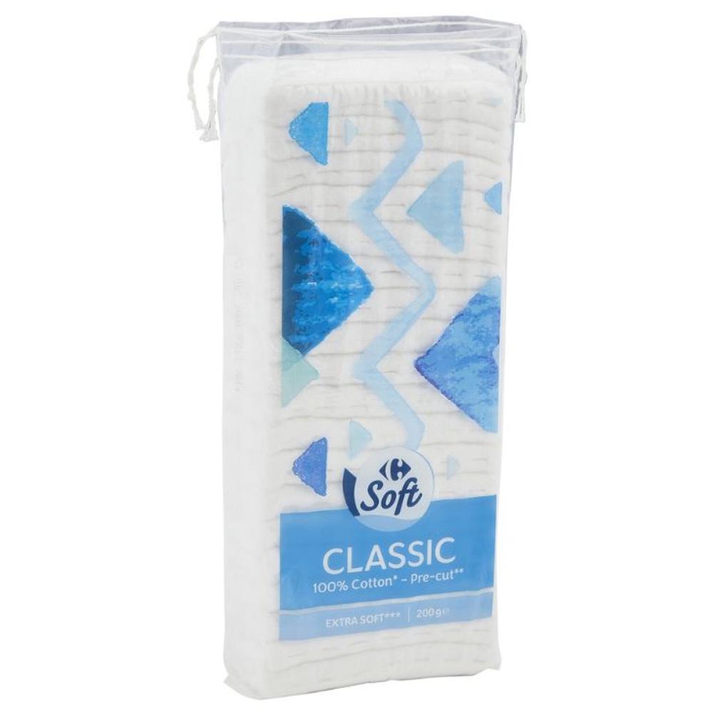 [416287] Coton Hydrophile Pré-Découpé Carrefour Soft 200g