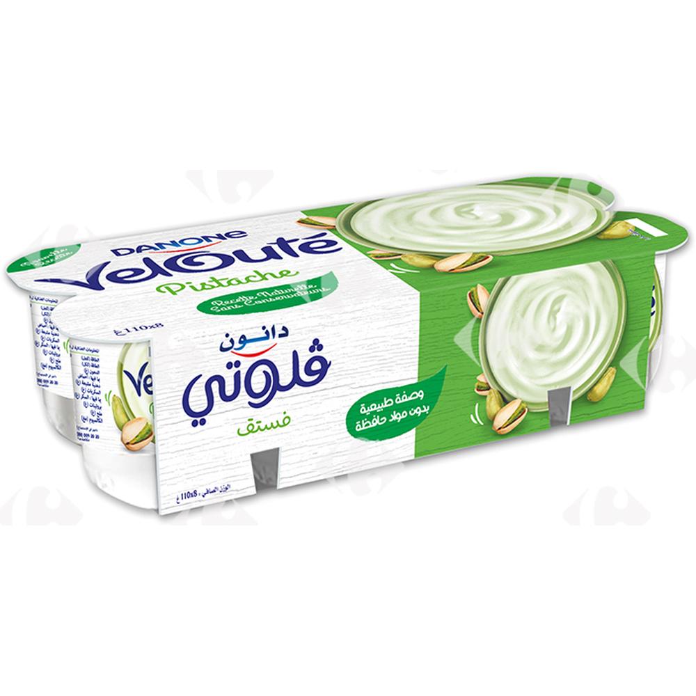 Pack Yaourt Brassé Pistache Velouté Danone 8x110g.