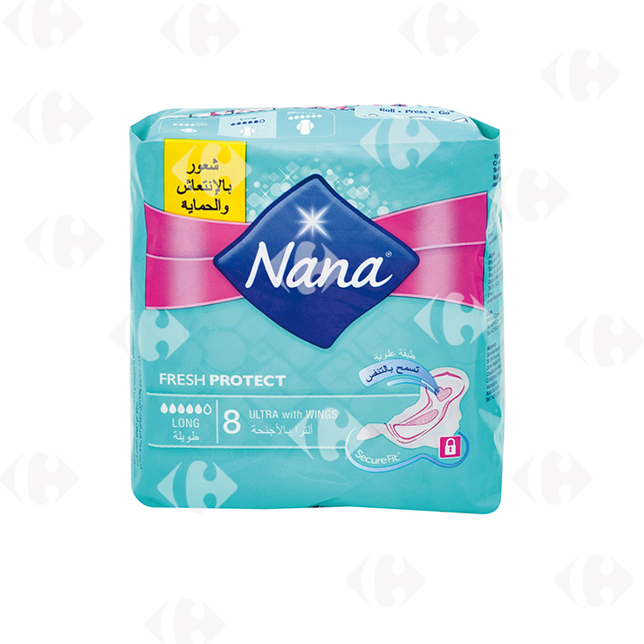 [522962] Serviettes Hygiéniques Ultra Long Nana 8 unités.