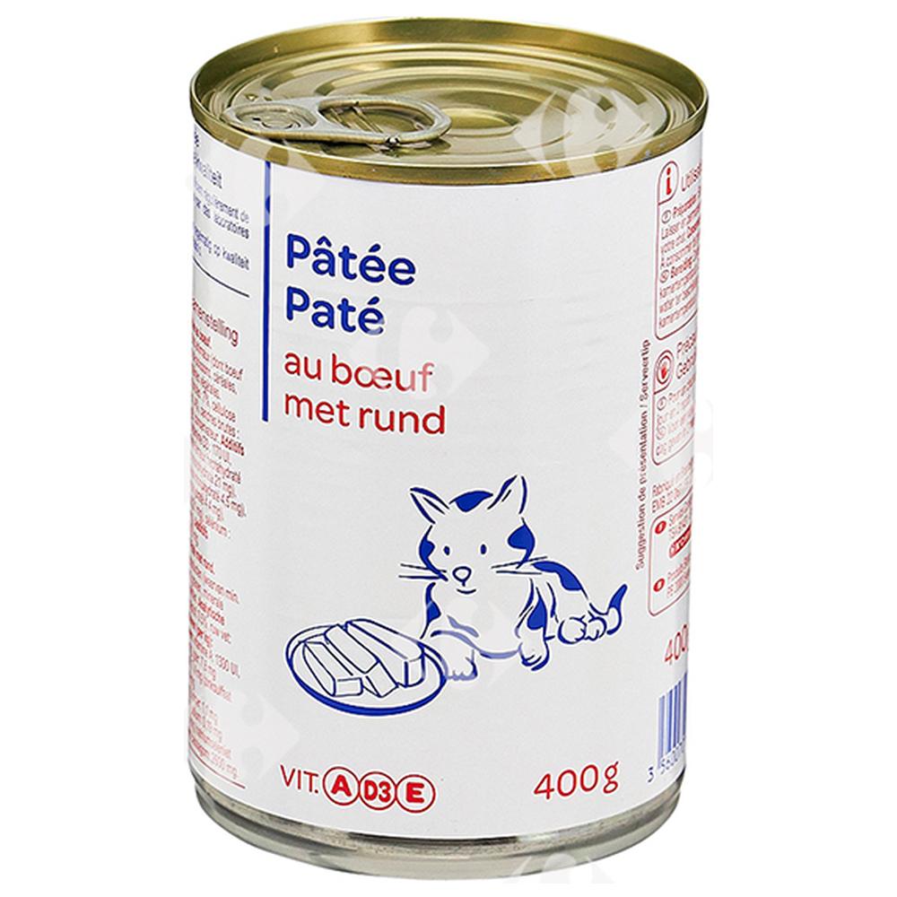 Pâtée au Bœuf pour Chats Carrefour Blanc 400g