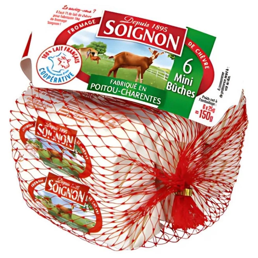 Fromage Mini-Bûche de Chèvre Soignon 6 portions 150g